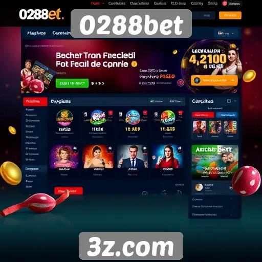 Usabilidade e design do site 0288bet